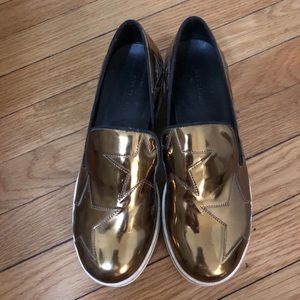Stella McCartney Gold Binx Slip-On Sneakers